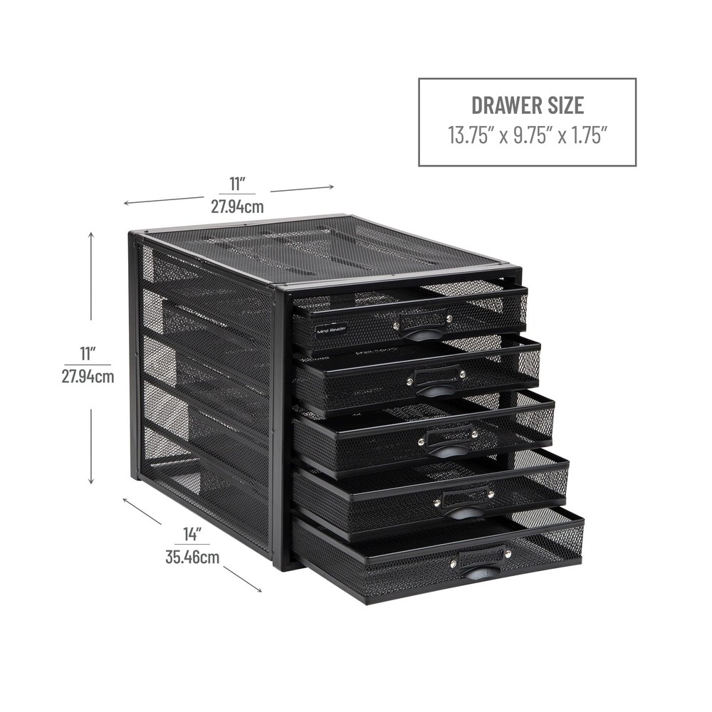Mind Reader File Storage Drawers, Desk Organizer, Multi-Purpose, Crafts, Offi...