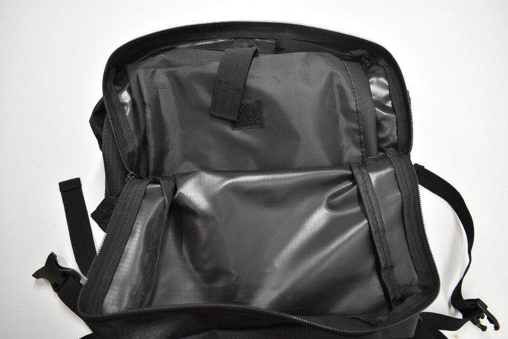 Black Unisex Utility Backpack Outer & Inner Pockets Durable Adjustable Straps