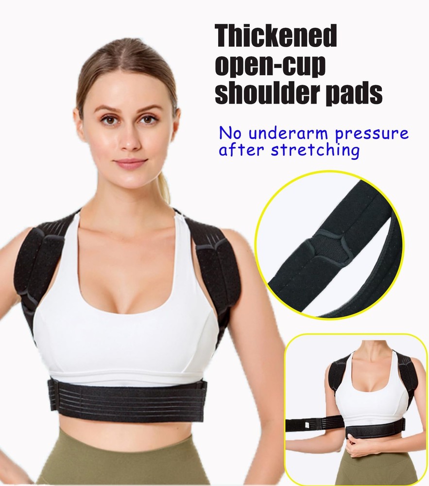 Posture Corrector for & Men Adjustable Lightweight Upper Back Brace Improve P...