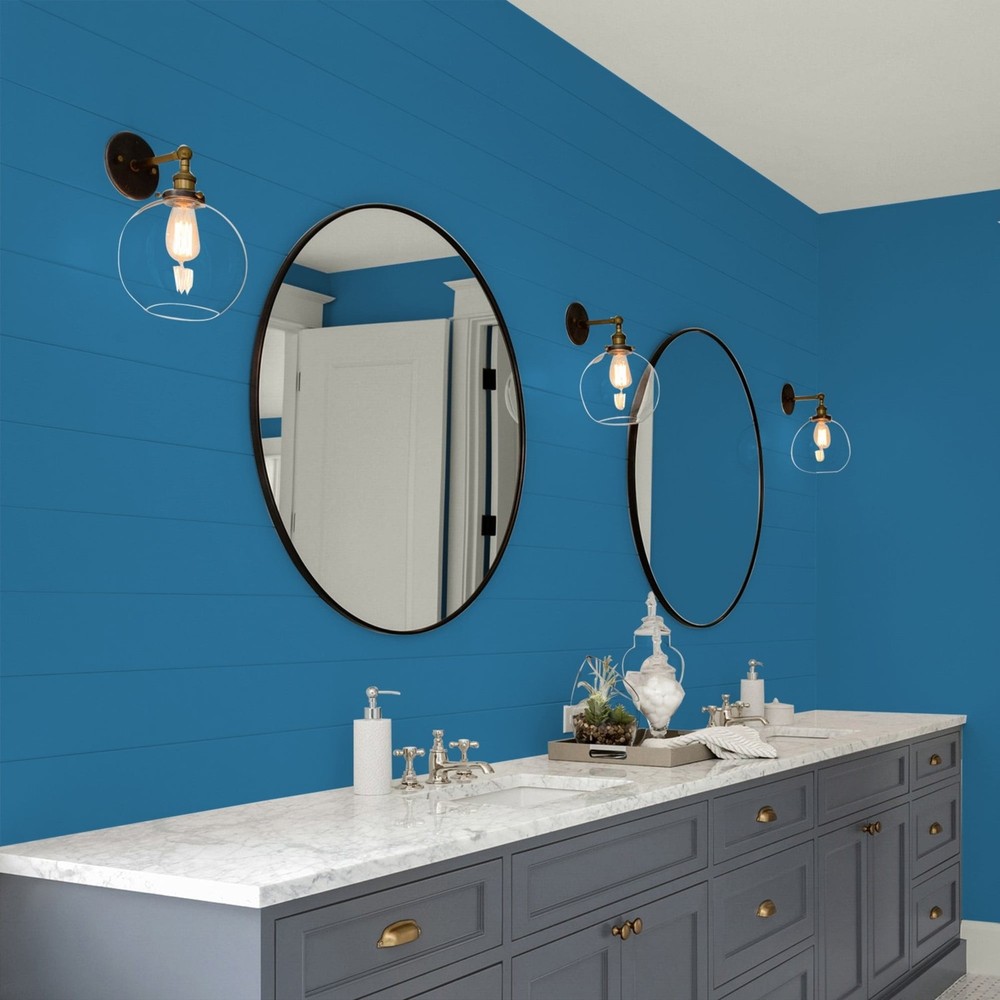 Fundamentals Blue Oasis / Blue Eggshell Interior Paint 1 Gallon