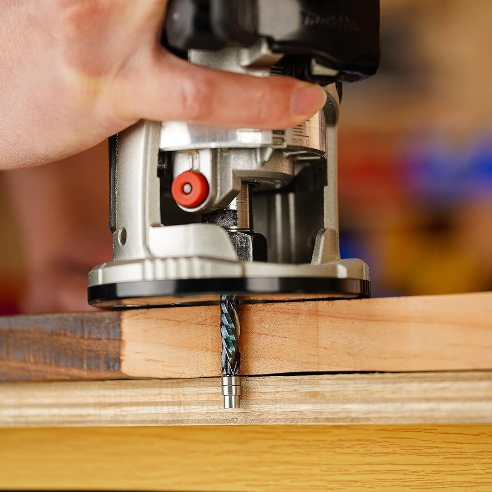 SpeTool 5PC Solid Carbide Compression Flush Trim Router Bit 1/4" Shank with TAC