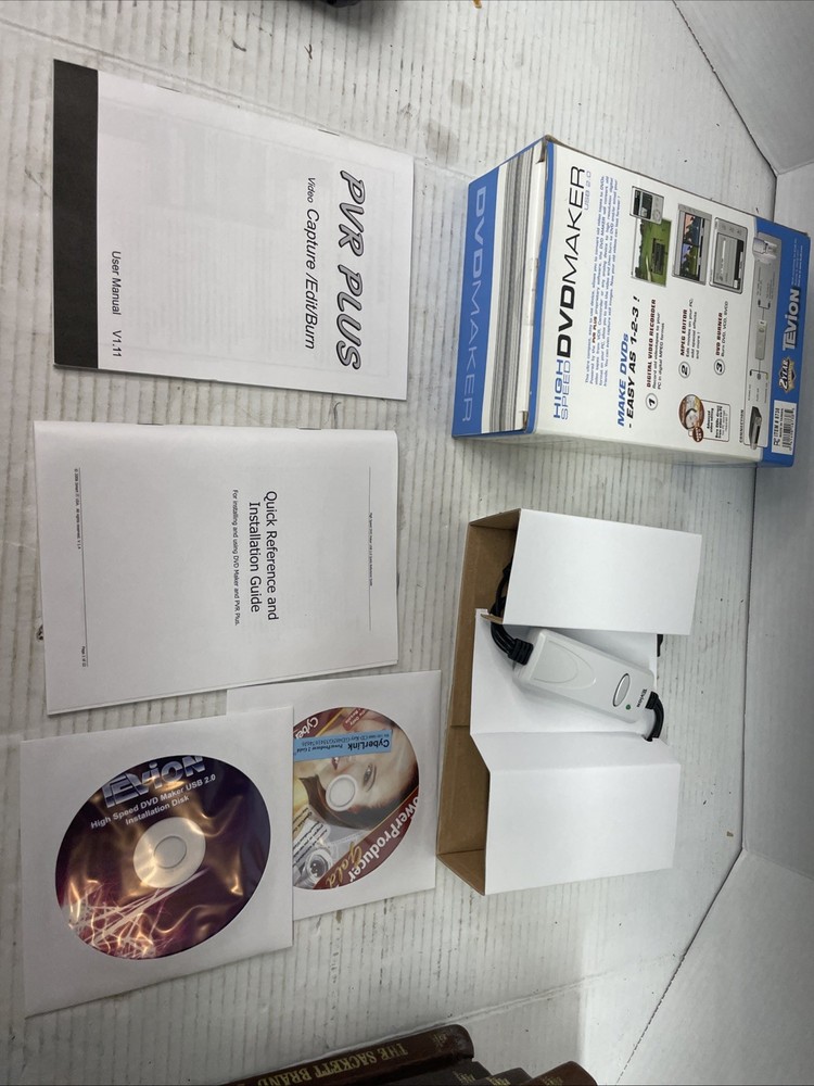 Tevion High Speed DVD Maker USB 2.0 Convert Videotapes to DVDs Using PC - NOB