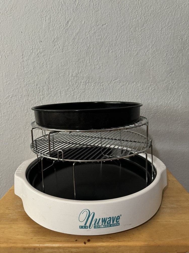 Nuwave Pro Infrared Oven Double Stack Grill Rack + Drip Pan + Base 20301-20304
