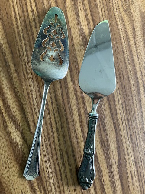 Lot of 2 Cake Servers Used