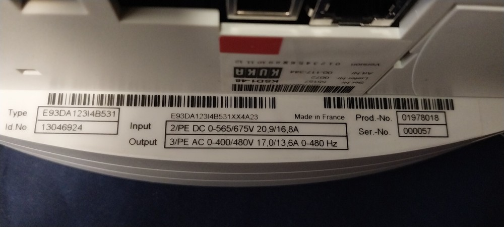 Kuka KSD1-48 Type E93DA123I4B531 Servo Drive Controller PLC Robot