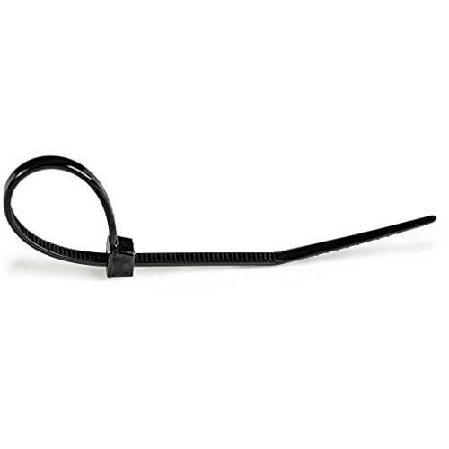 StarTech.com 4"(10cm) Cable Ties - 1/16"(2mm) Wide, 7/8"(22mm) Bundle Diameter,