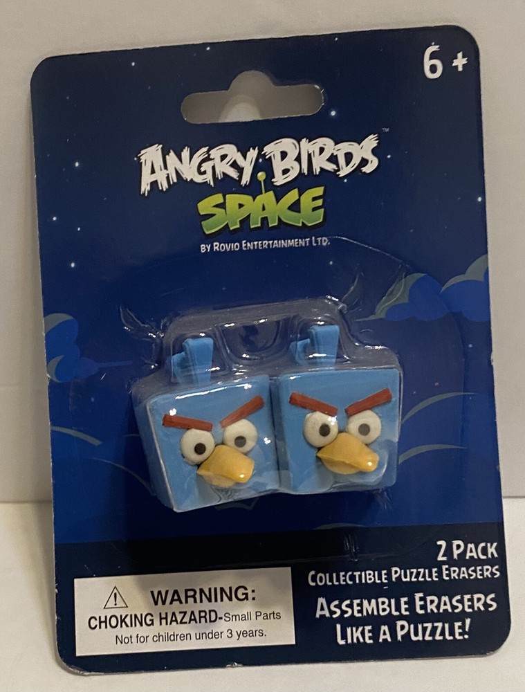 Collectible Puzzle Erasers  Angry Birds Space Eraser 2 Pack- Ice Cube