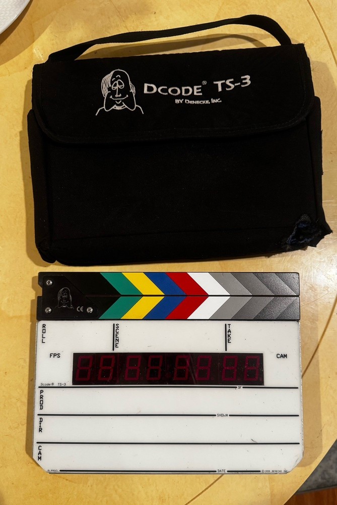 Denecke Dcode TS-3 Time Code Slate with battery and case