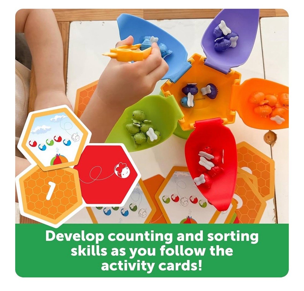 Learning Resources Blooming Balance Bees Fine Motor Sorting Eco Friendly Set NEW
