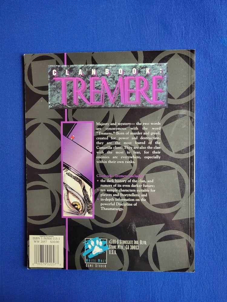 Clanbook : Tremere Sourcebook WW2057
