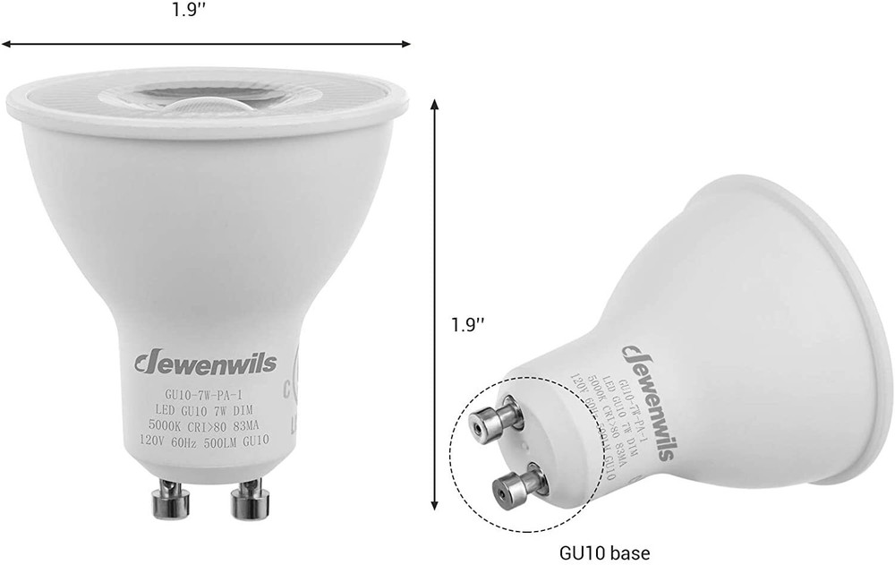 DEWENWILS GU10 LED Dimmable Bulb 5000K Daylight Track Lighting Bulb UL Listed