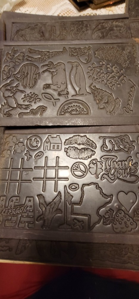 Vintage Wooden Stamp Plates