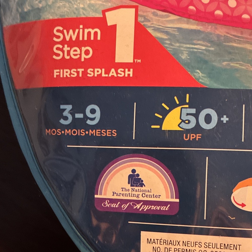 SwimWays Swim Step 1 Infant Spring Float Sun Canopy UPF 50+ 3-9 Months