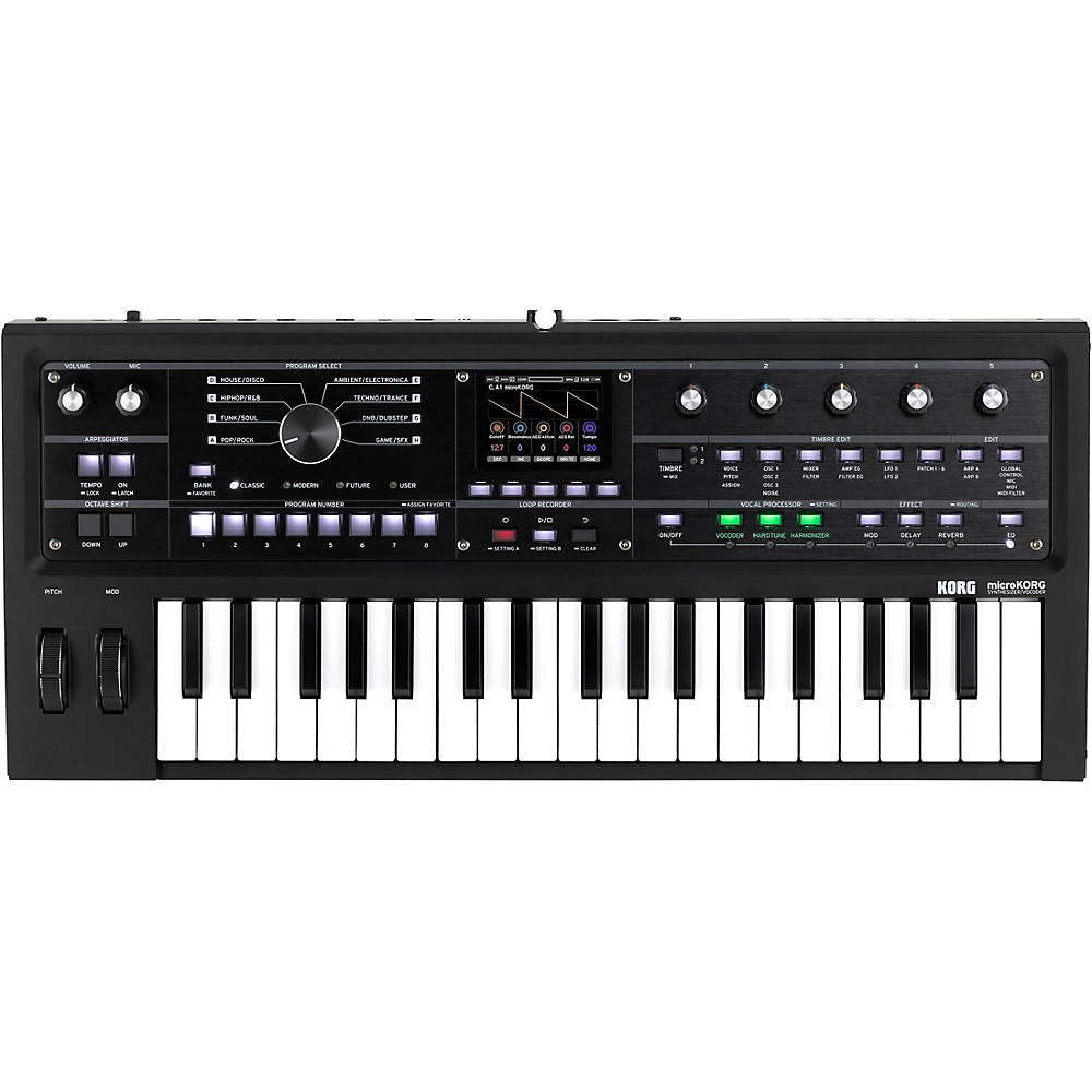 KORG microKORG 2 Keyboard Synthesizer & Vocoder LE Black Refurbished
