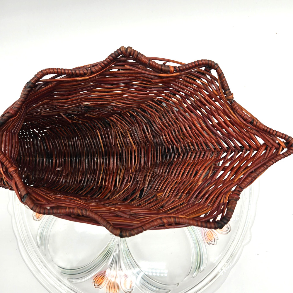 Vintage Cornucopia Basket 15” X 5.5”