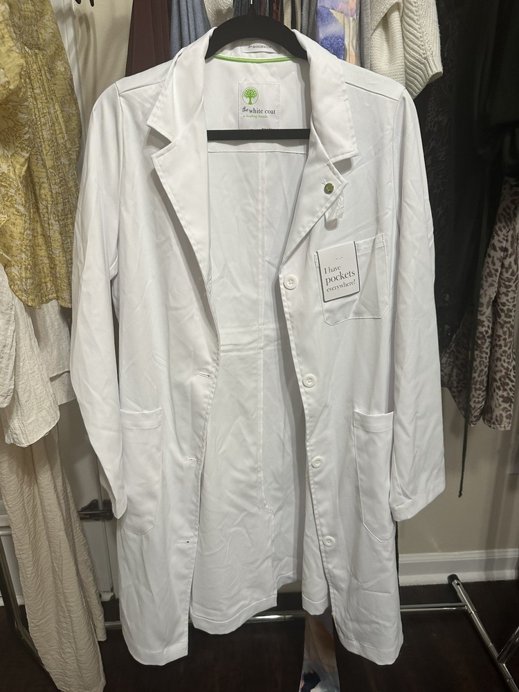 Healing Hands White Coat Womens STRETCH Lab Coat