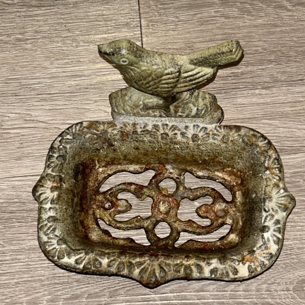 cast iron soap dish With A Bird