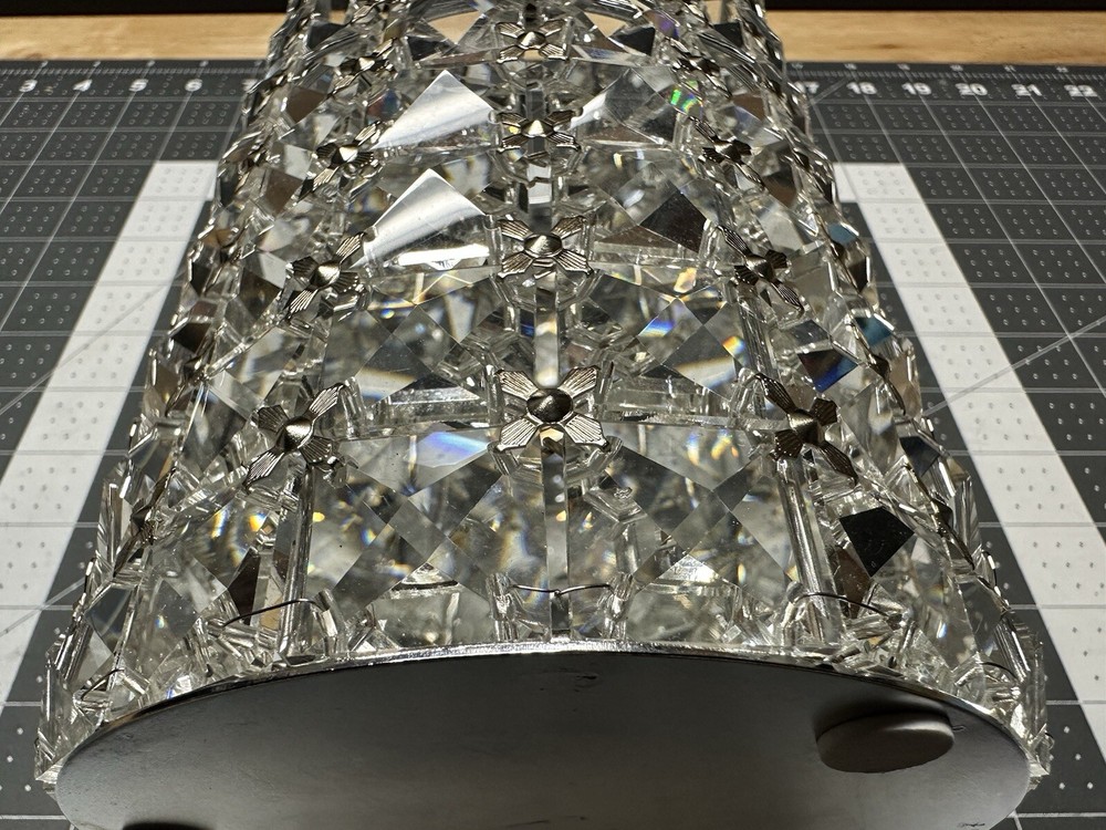 Decorative Multifaceted Gem Sparkly Vase For Candle Brushes Container