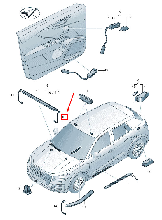 New AUDI Q2 GA LED Module 81A947356F