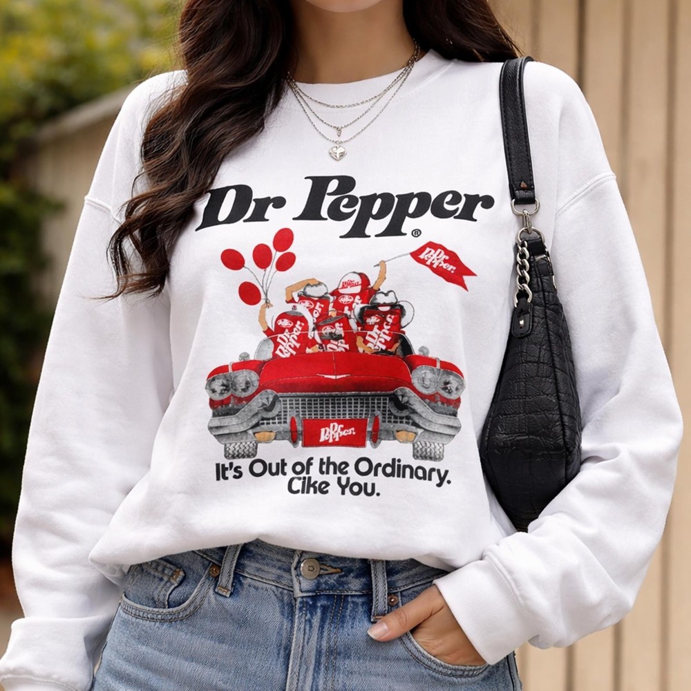 Dr Pepper Graphic Sweatshirt – Size L – Retro Soda Pullover