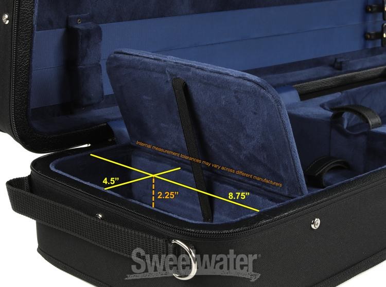 Bobelock B1003 Featherlite 4/4 Violin Case - Black with Blue Interior