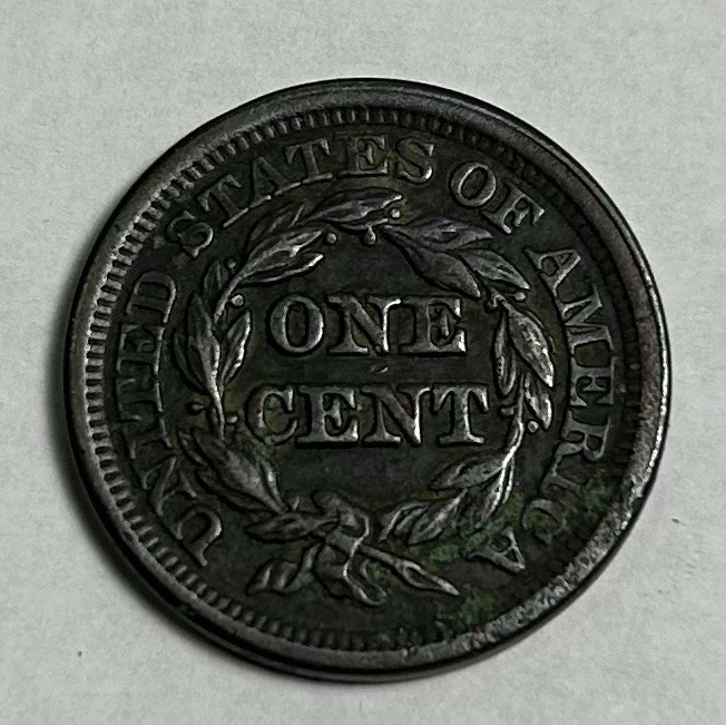 1847 US LARGE CENT XF