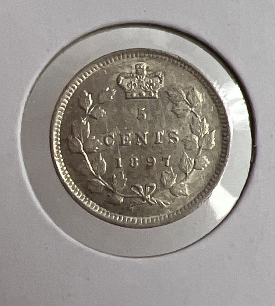 1897 Canada Silver 5 Cents