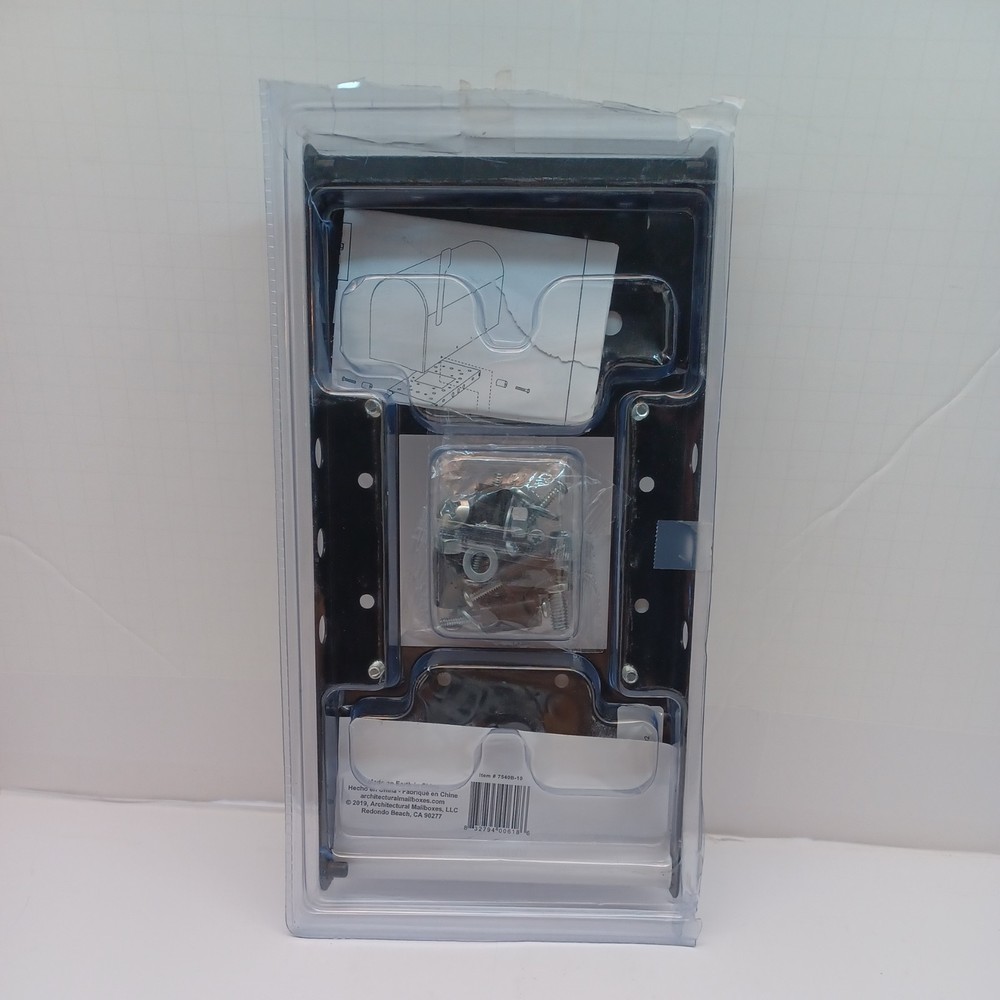 Architectural Mailboxes 7540B-10 Mailbox Adapter Plate 4" x 4" Black New