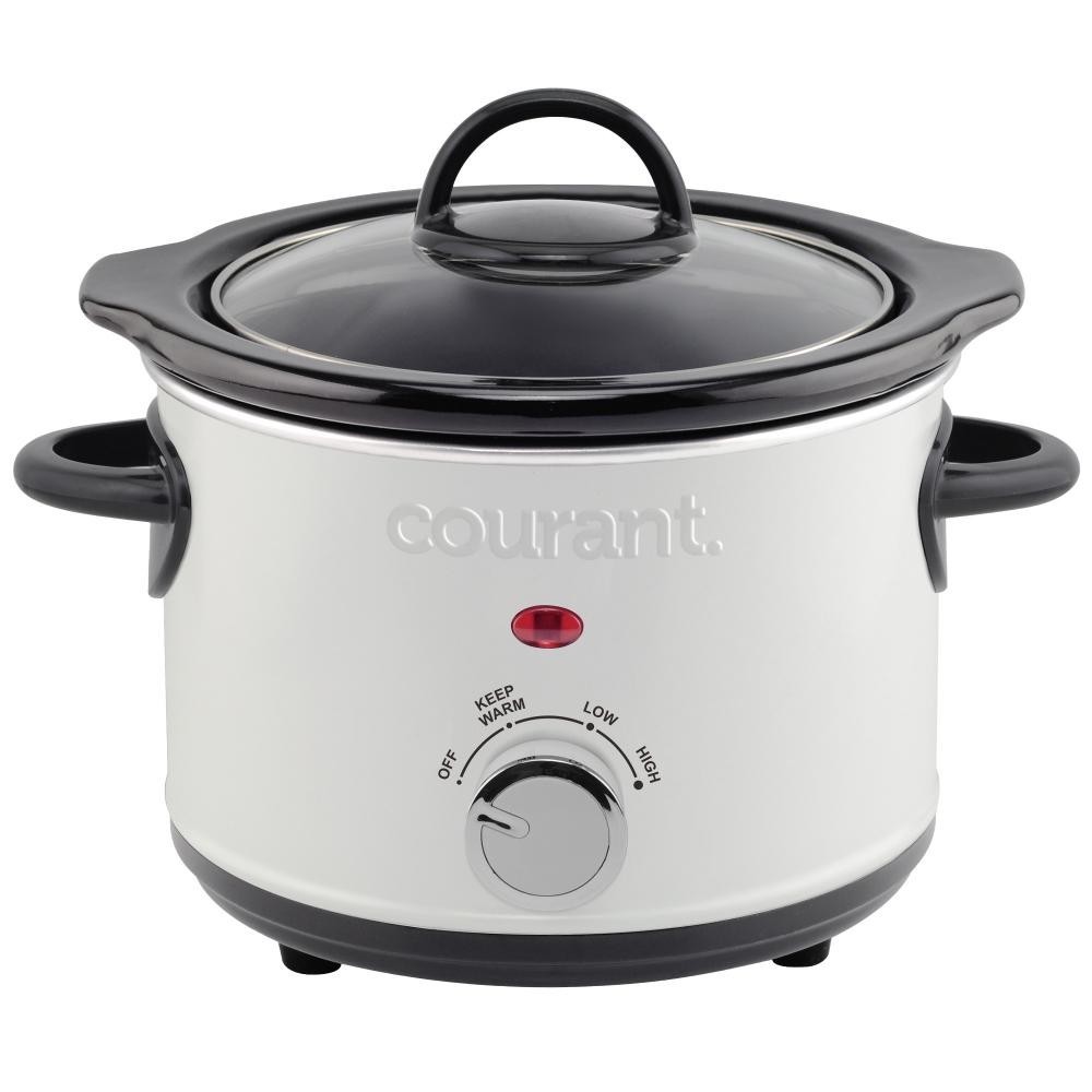 Courant 1.6 Quart Slow Cooker, Multiple settings, Brushed Stainless