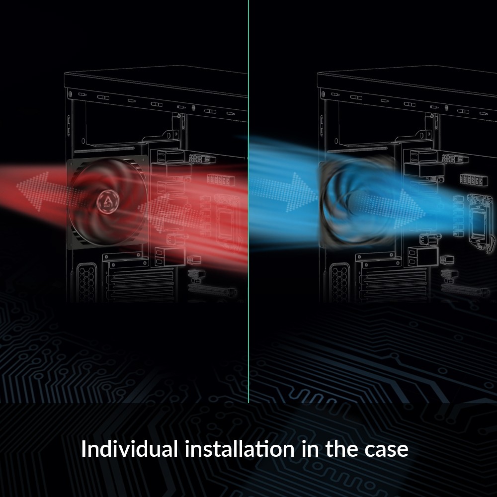 ARCTIC P14 (Black) 140 mm Case Fan Pressure-optimised quiet motor Computer PC