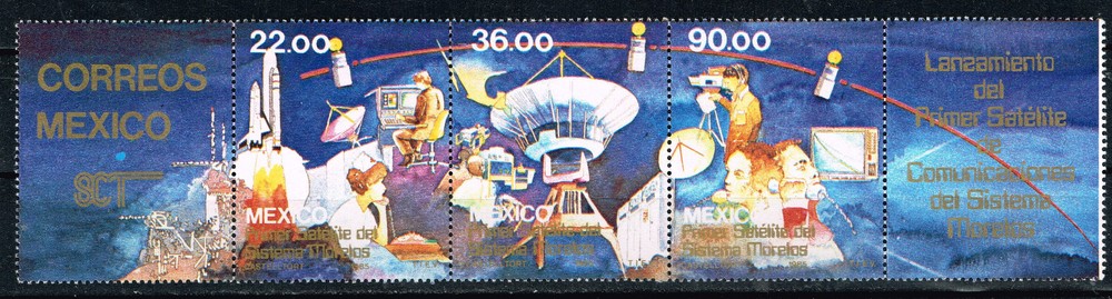 Mexico Space First Mexican Satellite set 1985 MNH A-16