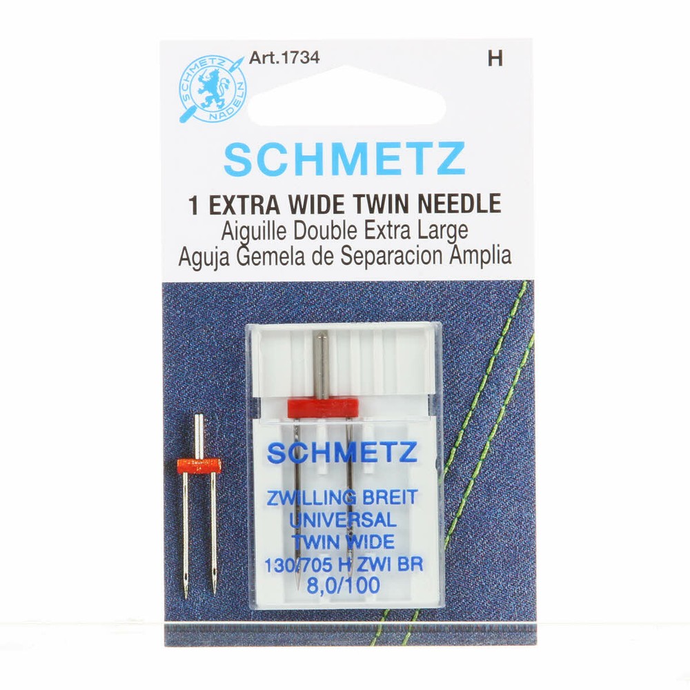Schmetz Twin Machine Needle Size 8.0mm/100 1ct