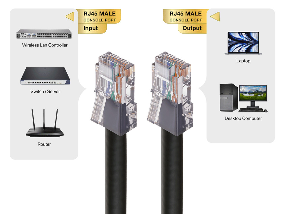 25ft Cat6 UTP Non-Booted Ethernet Network Patch Cable 24AWG Bare Copper, Black