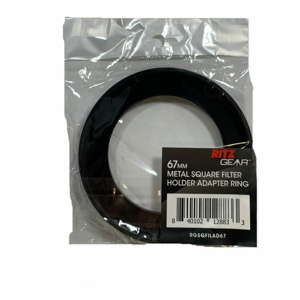 Ritz Gear 67mm Metal Square Filter Holder Adapter Ring Black