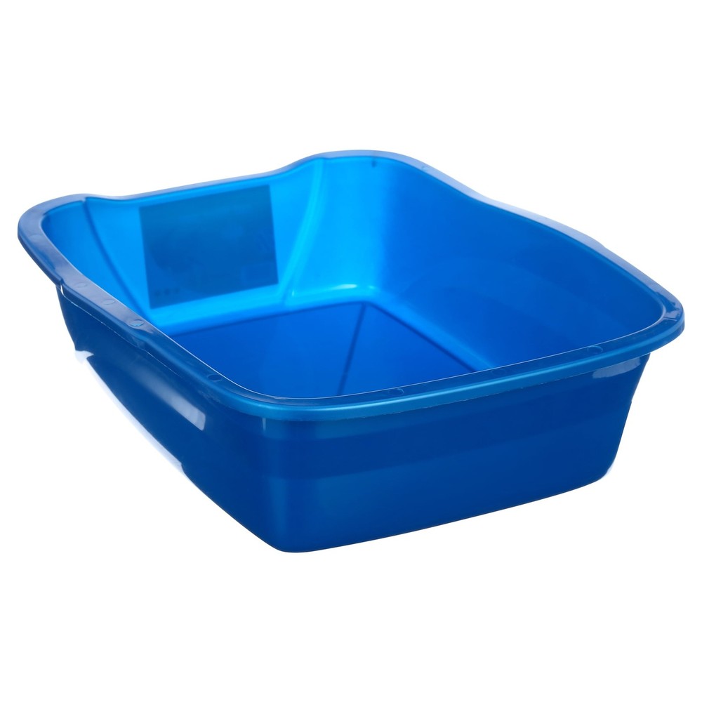 (2 pack) Van Ness Plastics Cat Litter Pan Blue Large