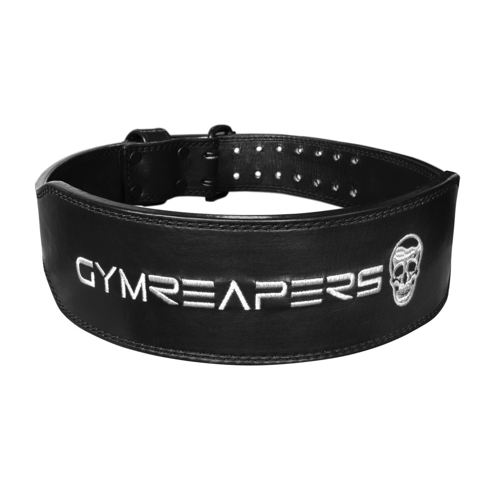 Leather Weightlifting Belt for Bodybuilding, Squatting, Lower Back Support & ...