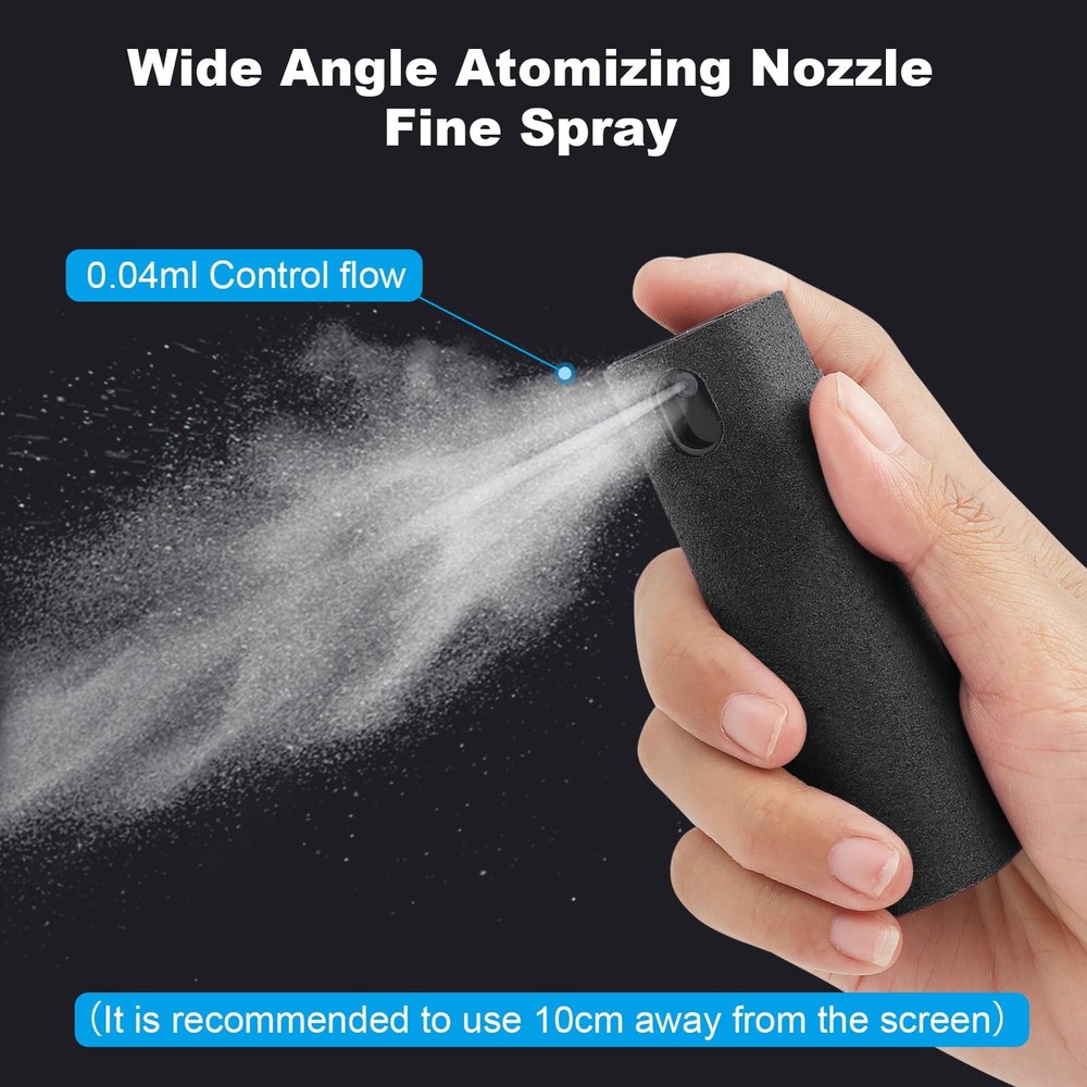 6 Pack Screen Cleaner 3-in-1 Touchscreen Mist Cleaner Spray and Microfiber Cl...