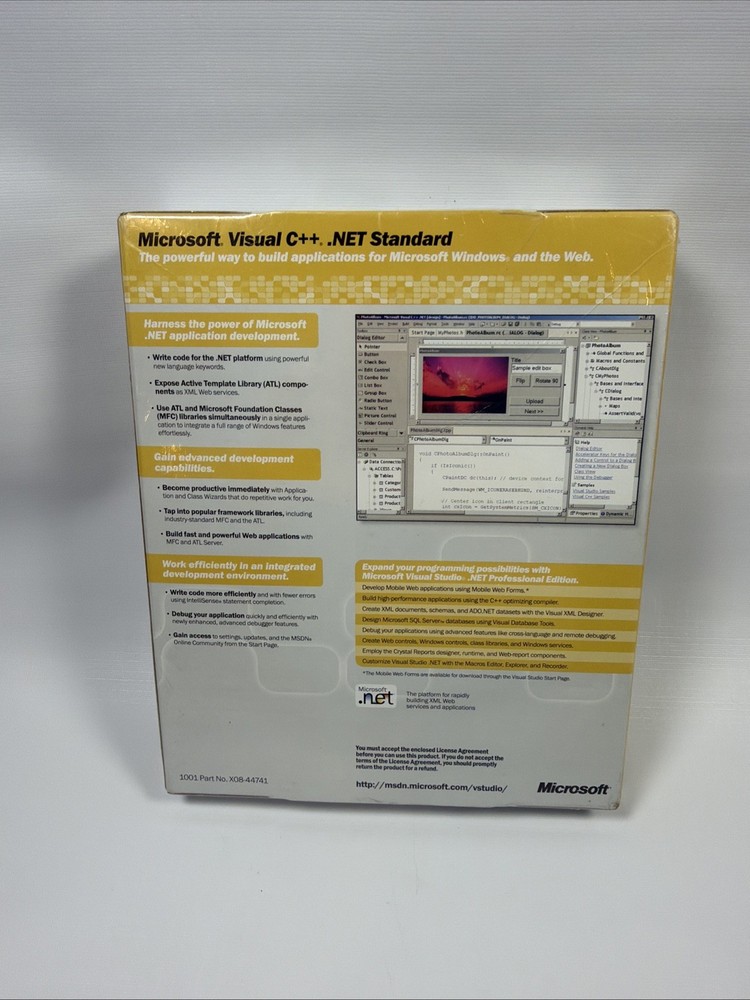 Microsoft Visual C++ .NET Standard 2002 W/ Key