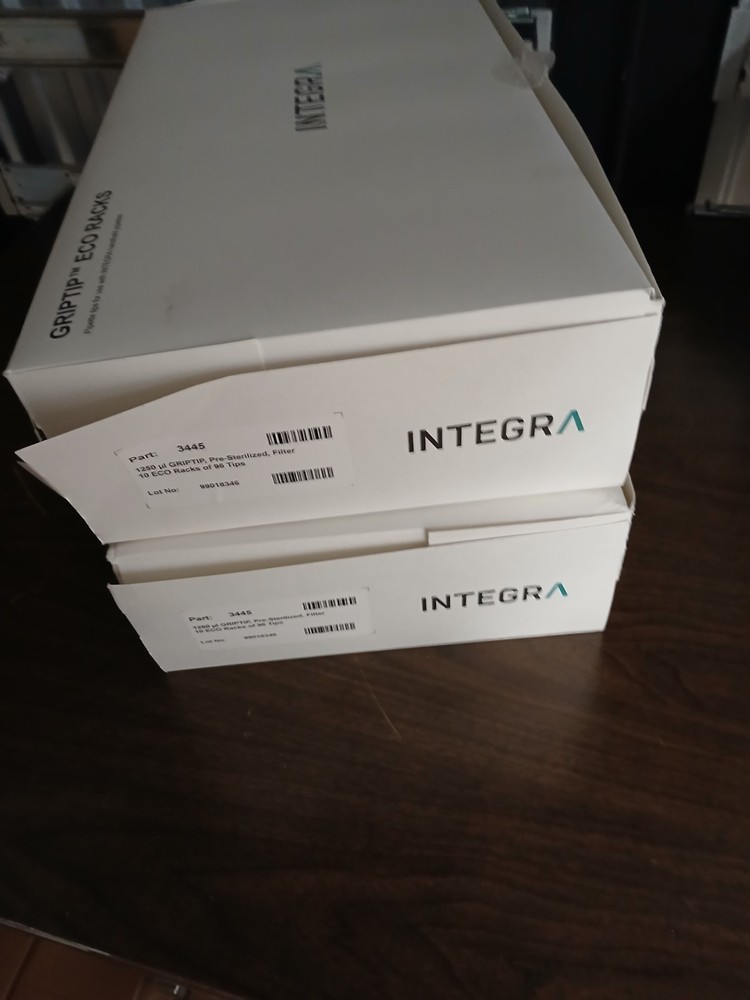 Integra Tips 3445 Griptips Eco Racks, Pre-Sterilized Filter 1250 ul - 10x96 tips