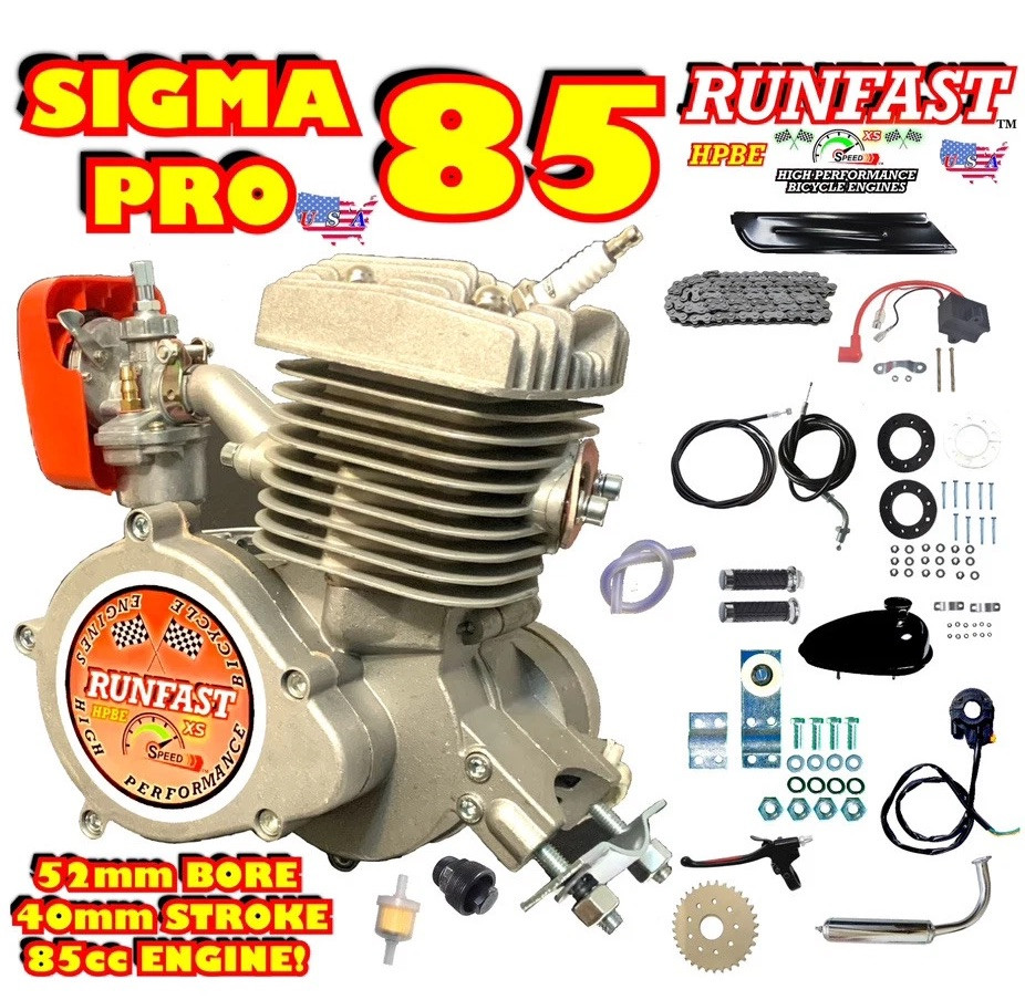 SIGMA-85 Engine Kit 52MM-2 Stroke Bicycle Engine Gas Motor Kit 85CC
