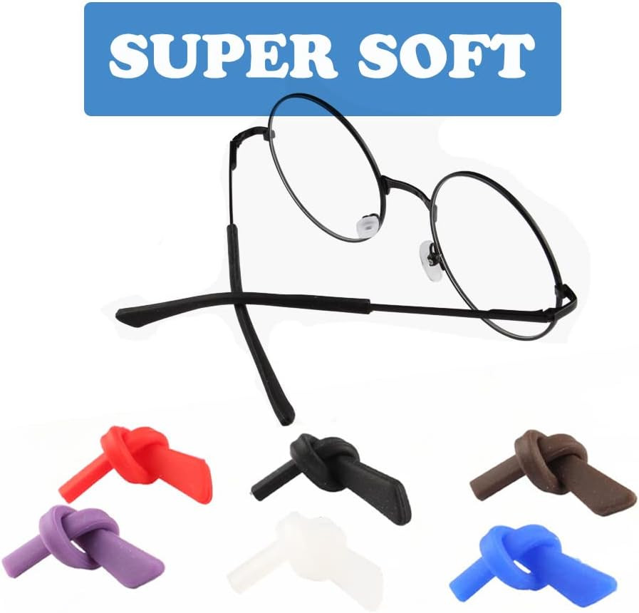 Eyeglass Replacement Temples,Silicone Glasses End Tips Ear Sock Pieces Sleeve fo