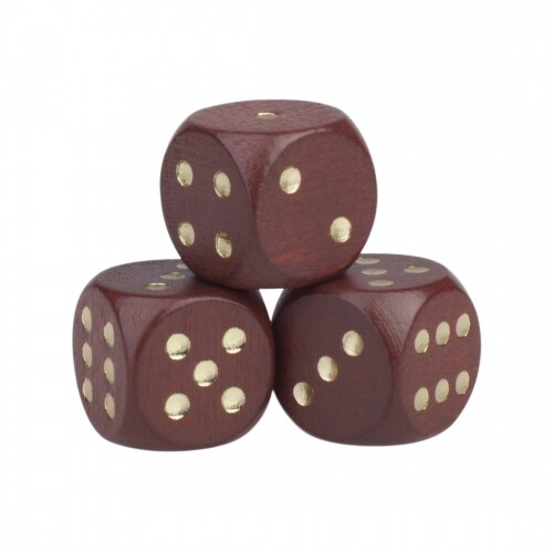 Eye Cube - 30Mm - Wood - Brown