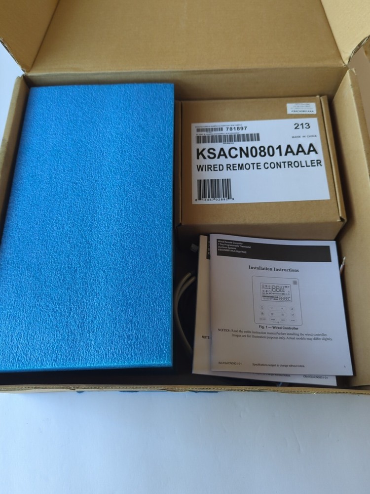 Carrier KSACN0801AAA Wired Remote Controller 7 Day Programmable Thermostat NIB