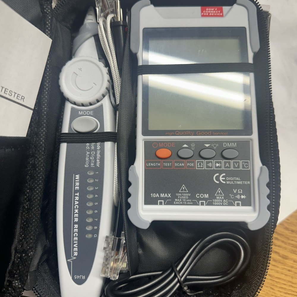 ET618 Handheld Portable Network Cable Tester with LCD Display Analogs Z4R3