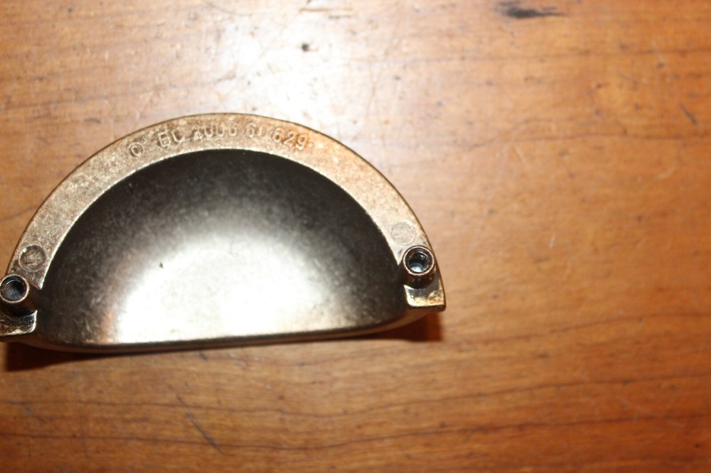 Vintage KBC 2006 Brass Bronze Bin Apothecary Cupboard Drawer Pull L-21