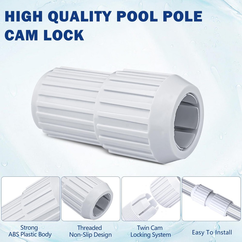 Tobaiwind Pool Telescopic Pole Cam Lock - Replacement for EZ White