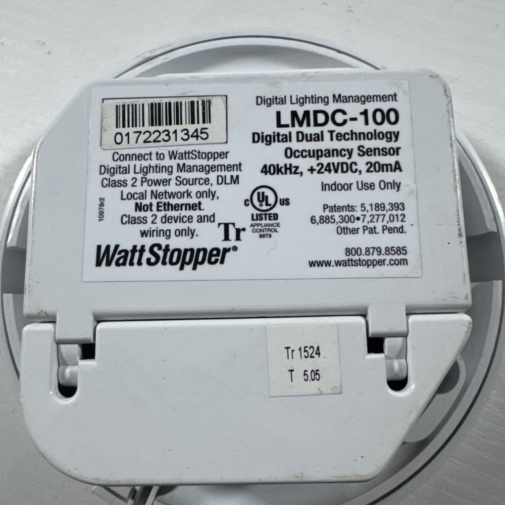READ (2) Wattstopper LMDC-100 DLM Dual Tech Sensor Ceiling Mount UNTESTED
