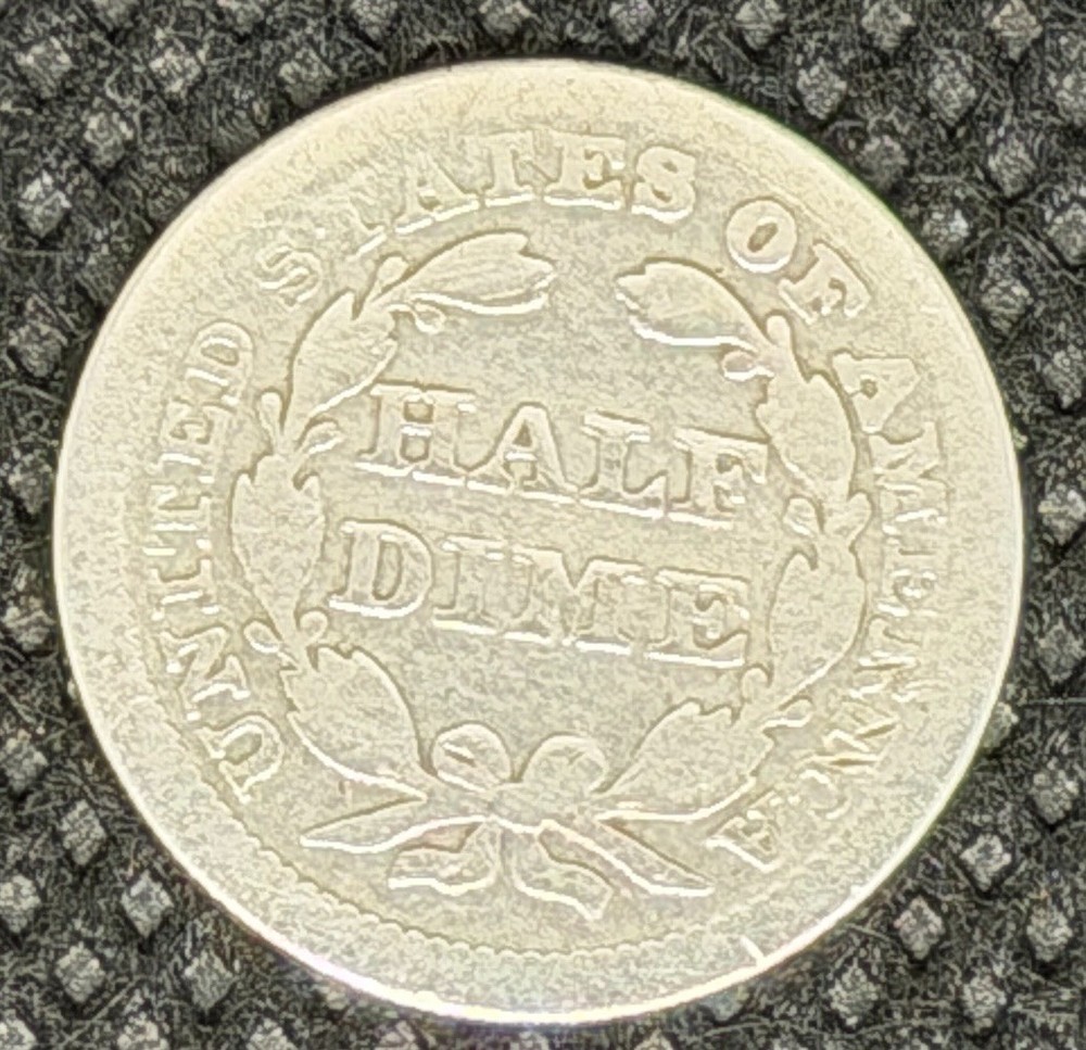 1857 Seated Liberty Half Dime - Raw 90% Silver