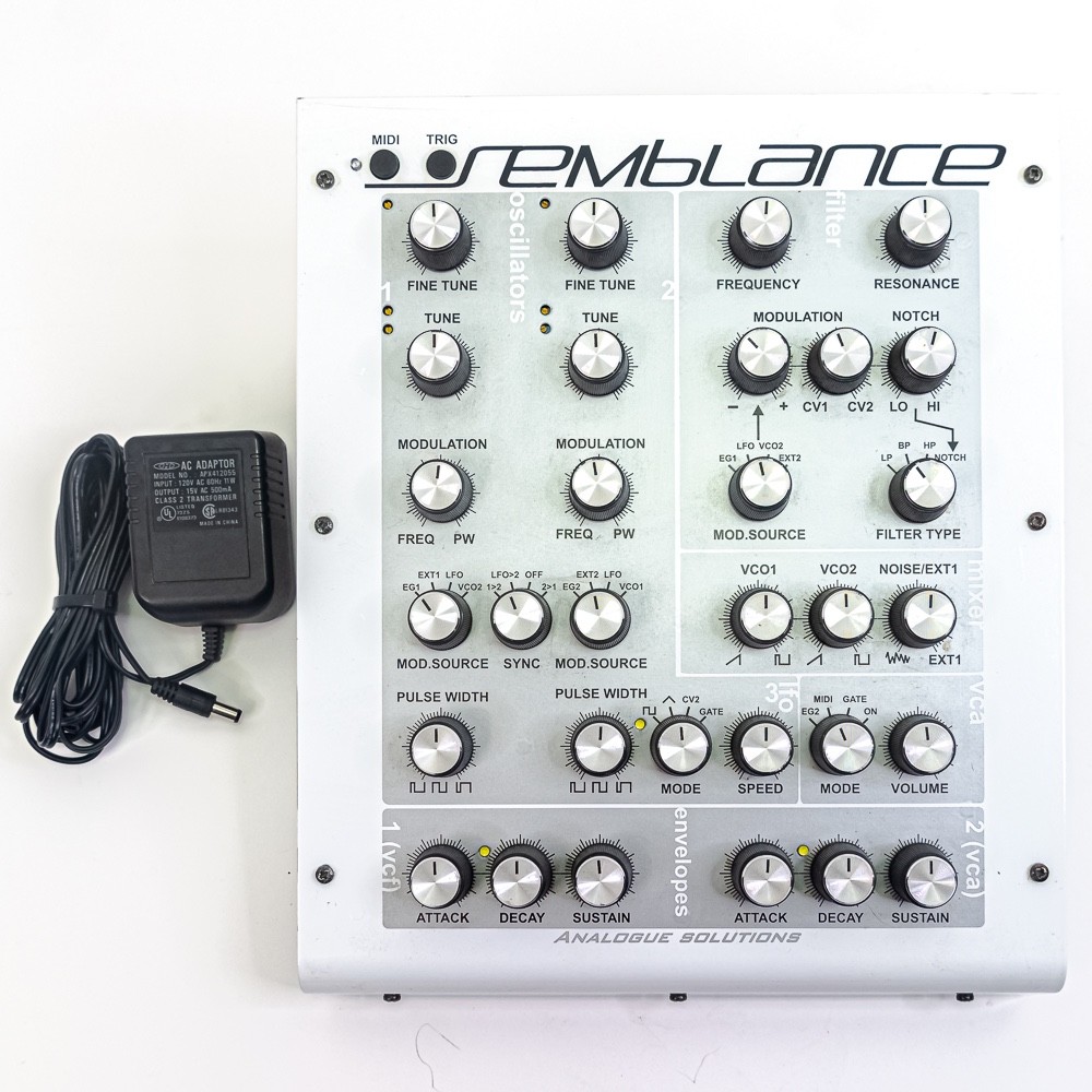 Analogue Solutions SEMblance Analog Synthesizer with Power Supply