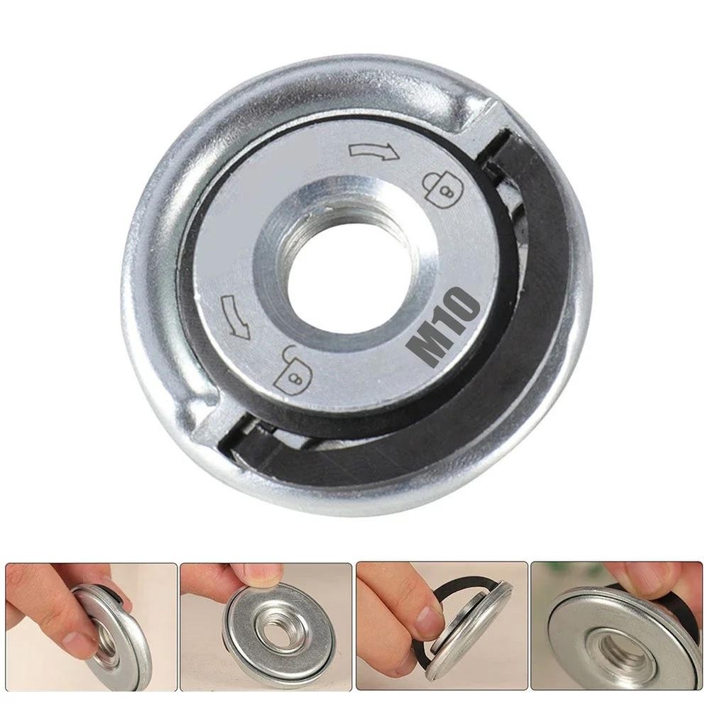 M10 Angle Grinder Self-Locking Quick-Release Pressing Plate Flange Nut Tool